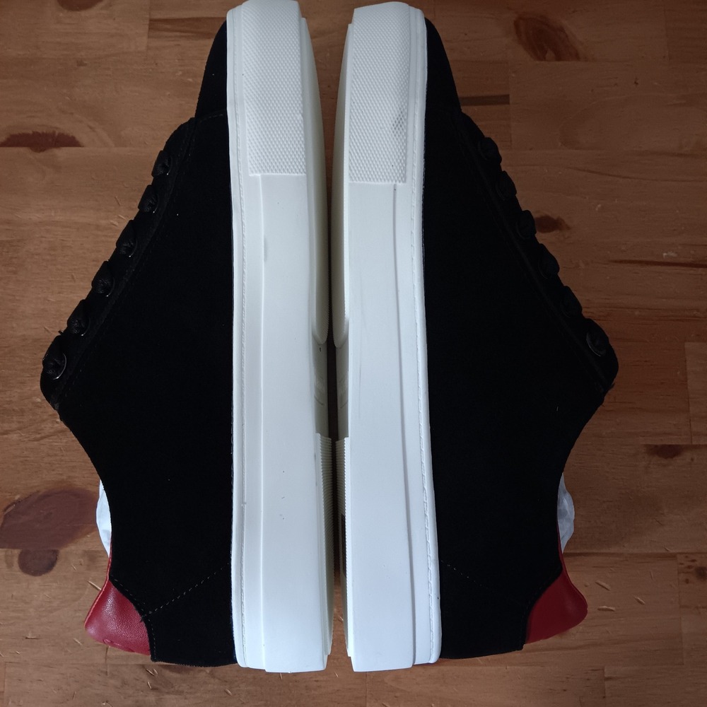 Karl Lagerfeld Paris Cate Sayings Sneakers Womens 9.5 Black Ruby Rhinestone - Picture 5 of 9